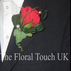 Red Rose & Ivy Buttonhole