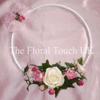 Dusky Pink, Fucshia & Ivory Flower Girl Hoop