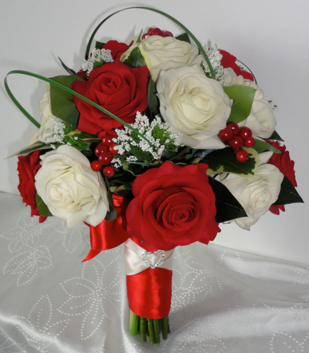 Silk Wedding Bouquets The Fl Touch Uk South Yorkshire Lifelike Fresh Touch Rose Bridal Bouquet