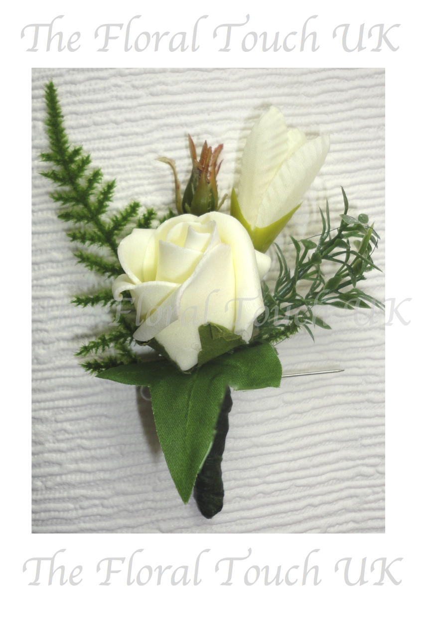 Silk Buttonholes Buttonaires For Weddings The Floral Touch UK