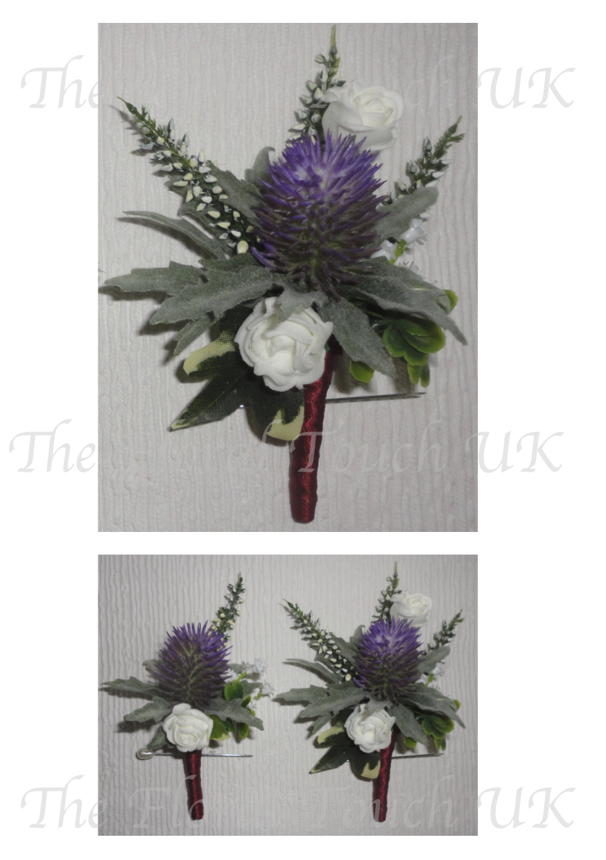 Artificial Thistle Onholes Midway Media Scottish Design Onholes Real Touch Silk