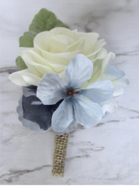 Dusty Blue & Dusty Navy Buttonhole