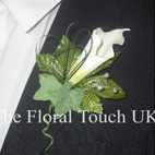 Groom Real Touch Calla Lily Buttonhole