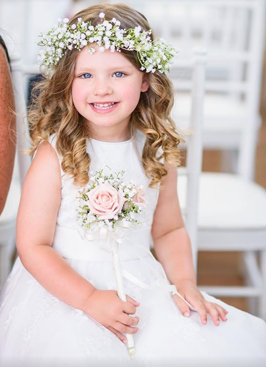 Bridesmaid heart or star wand wedding flower girl ribbon colour of your choice 