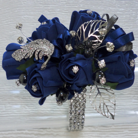 The Floral Touch UK.com | Wrist Corsages | Prom Corsage | Wrist Corsage ... White And Baby Blue Corsage