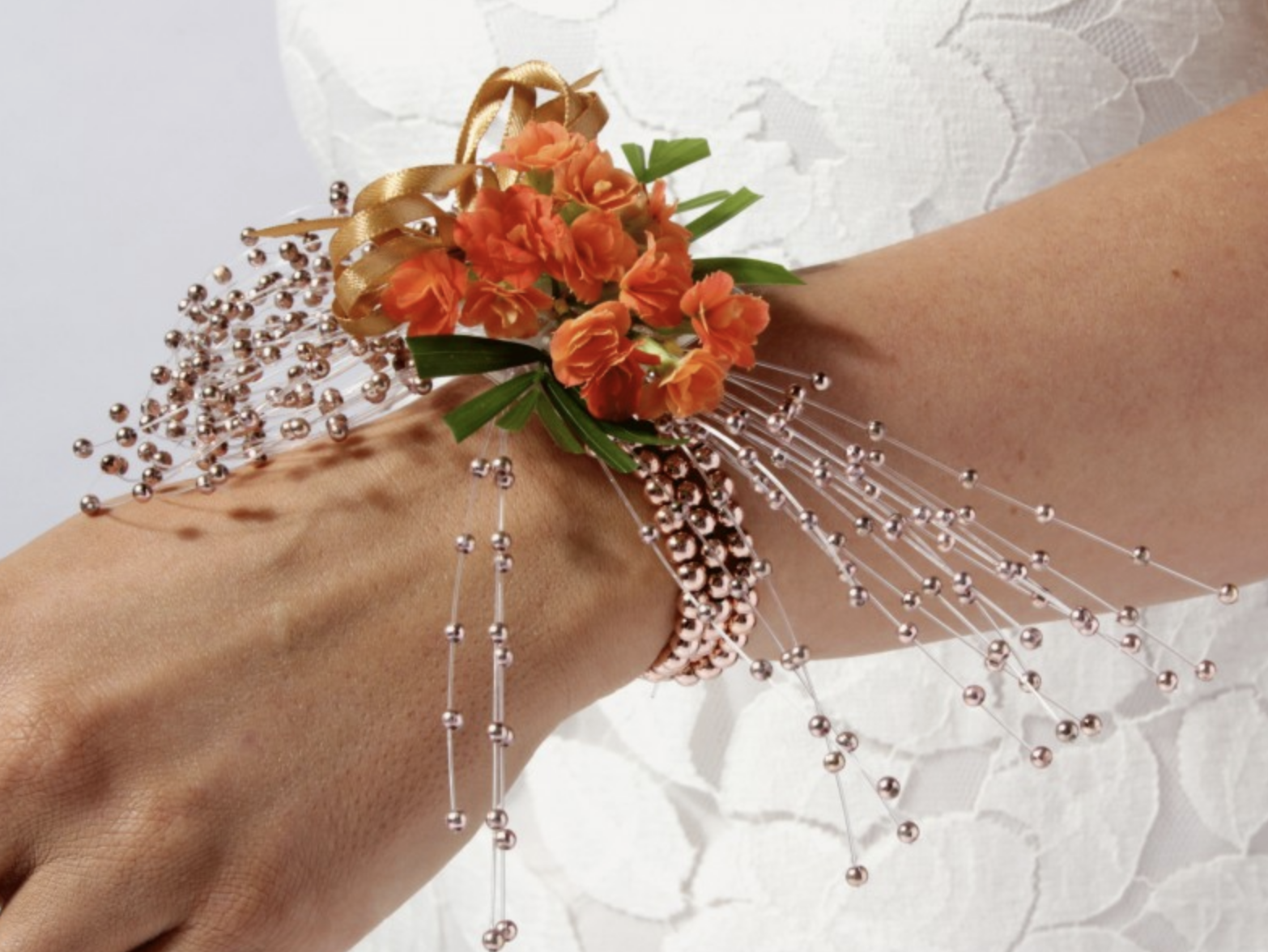YO CHO Prom Flower Bracelet Prom Orchid Hand Flowers Wedding Boutonnieres  Wedding Wrist Ribbon Tied Rose Wrist Corsage Party | Wish